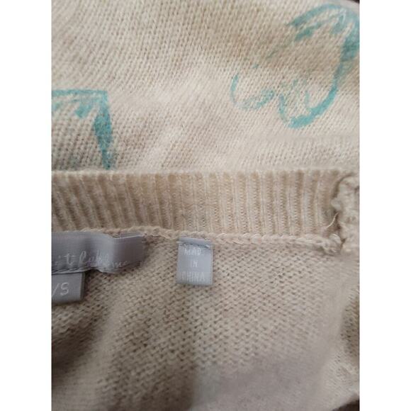 Dtlm Hearts Sweater Womens SZ Small 100% Cashmere Crewneck Relaxed - Picture 8 of 10